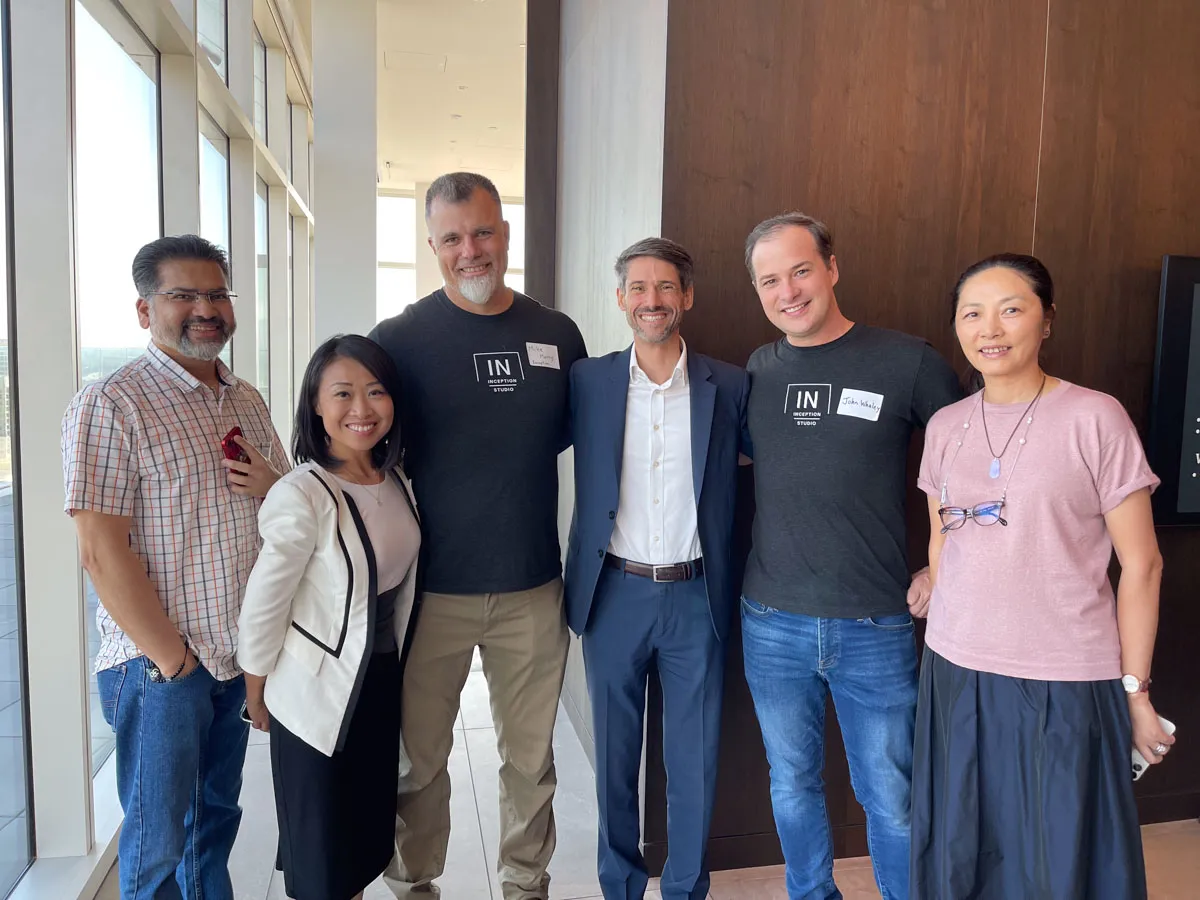 Inception founders standing with the Mayor of San Jose